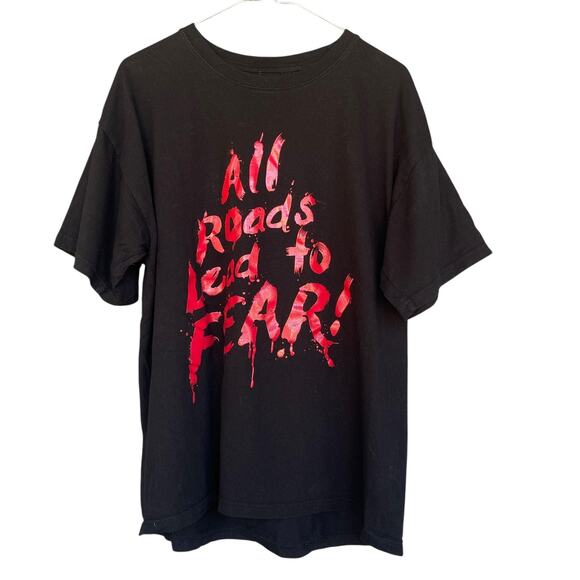 Halloween Horror Nights Shirt Mens Large Universal Studios Back Print Fear Tee - Picture 1 of 9